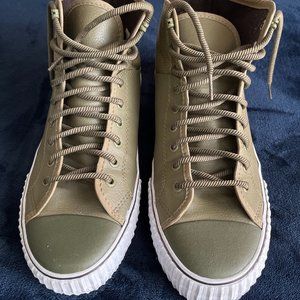 PF Flyers  Rigid Wedge High Top Leather Sneaker